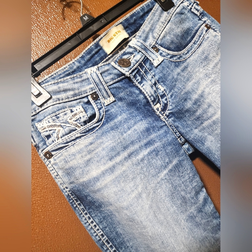 Big Star Liv Skinny Jeans light acid washed color size 27R - Picture 2 of 6